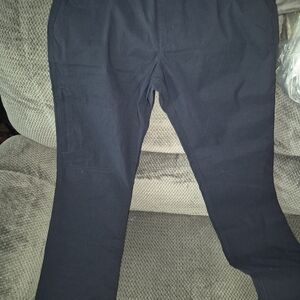FF.LA Men's Black Flat Front Straight Leg Pants Solid Size 32